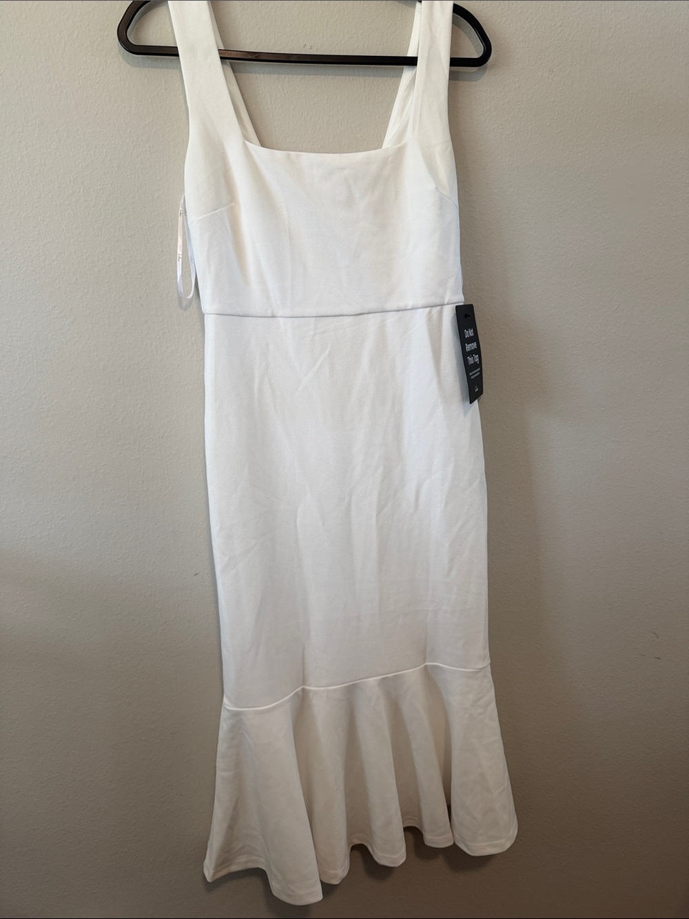 Lulus Moment Maker White Square Neck Trumpet Midi Dress‎ New medium - Picture 6 of 7